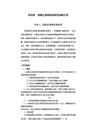 项目混凝土结构的适用性和耐久性