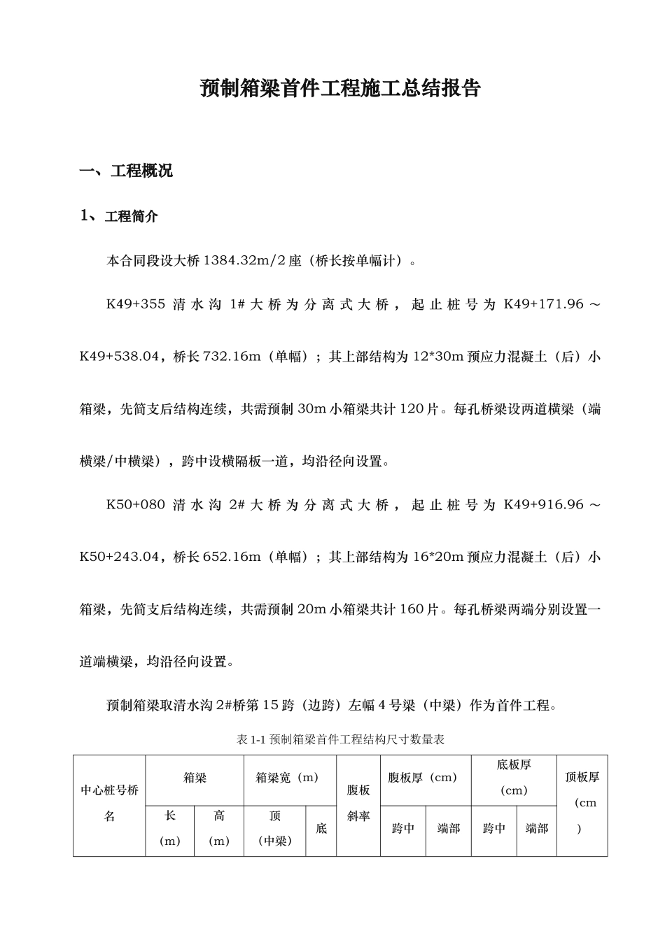预制箱梁施工首件总结报告_第2页