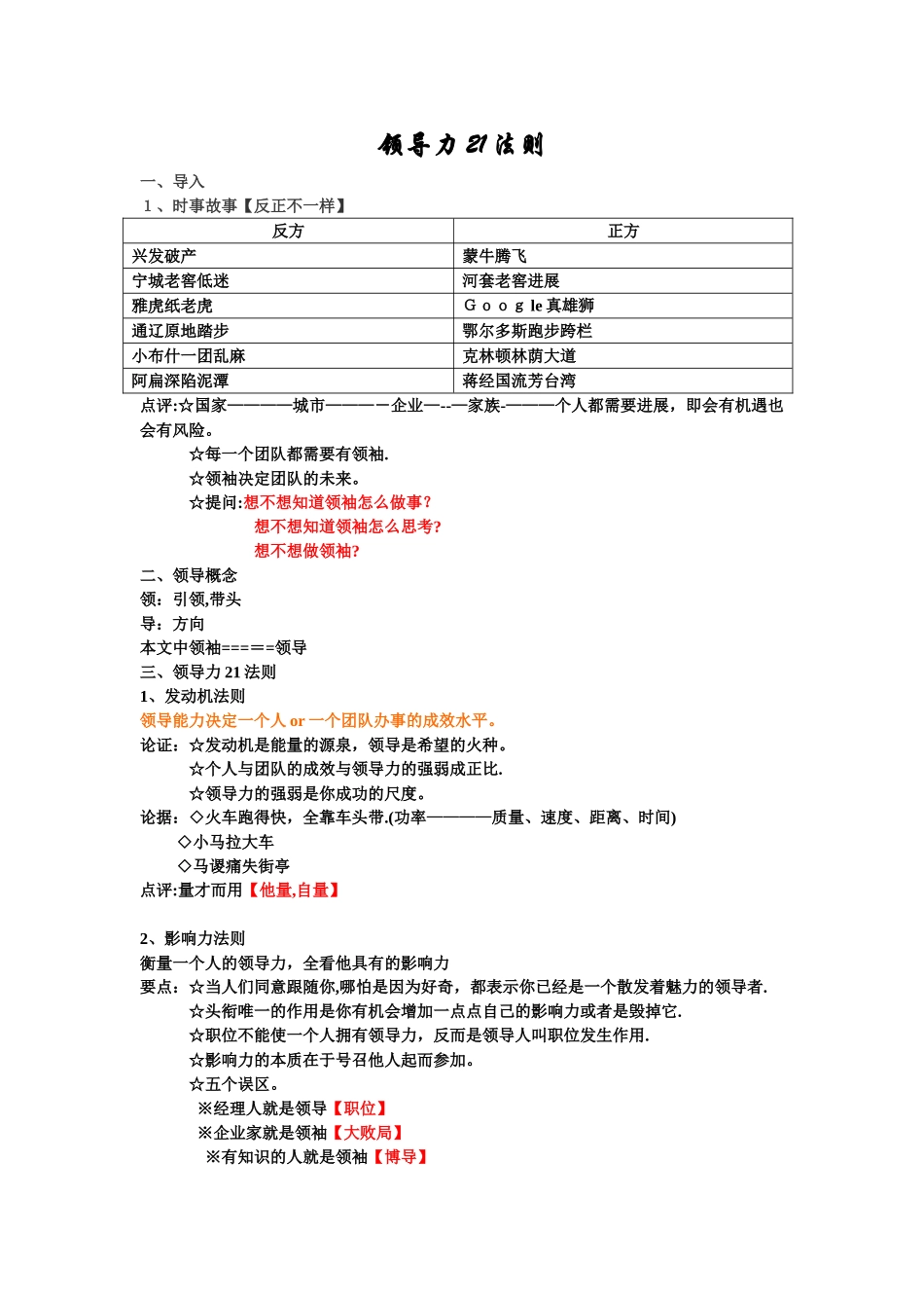 领导力21法则培训稿_第1页