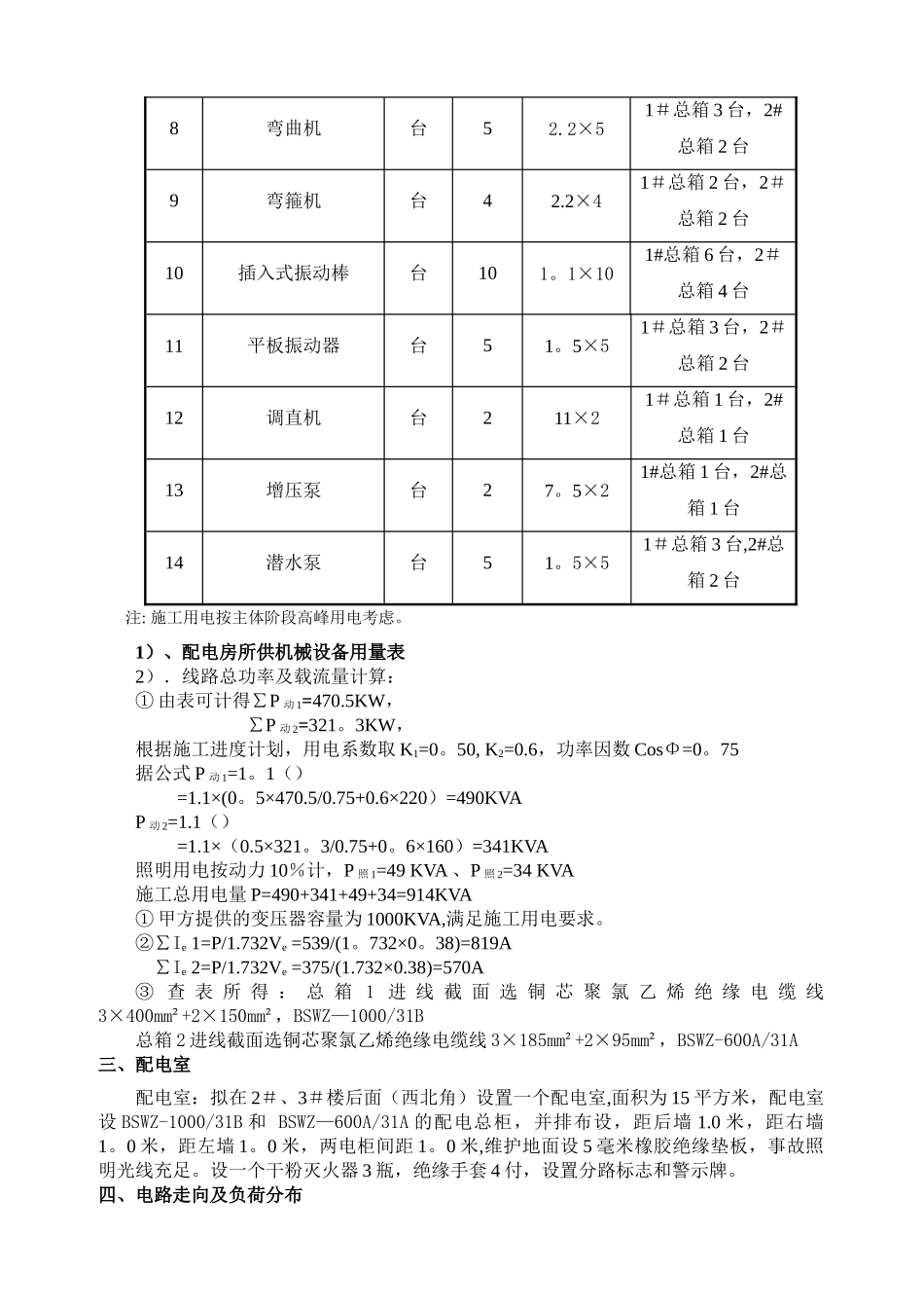 领秀御园工程--现场临时用电施工组织设计_第3页
