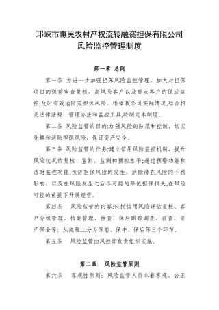 风险监控管理制度-2024-修