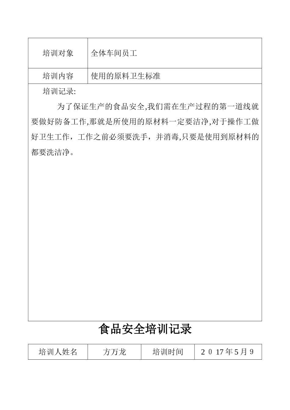 食品安全培训记录07422_第3页