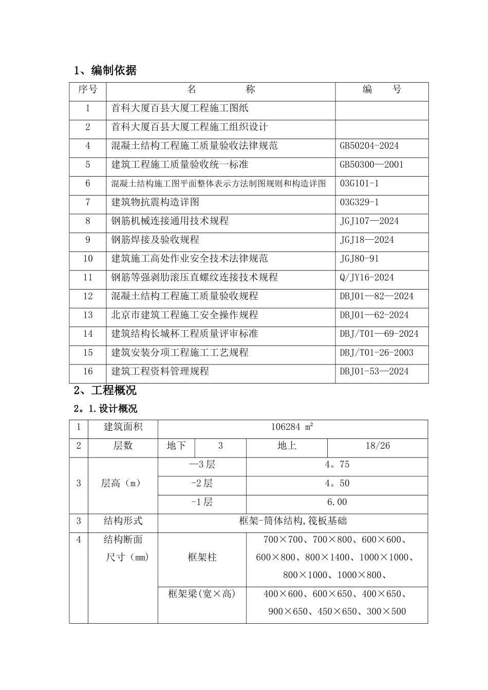首科大厦±0.00以下结构钢筋施工方案_第1页