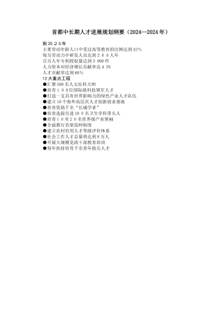 首都中长期人才发展规划纲要2024—2024年-北京印刷学院