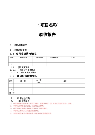 验收报告----模板