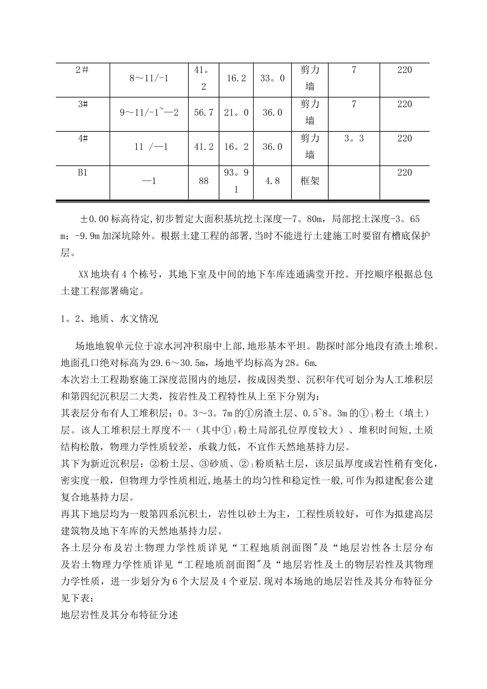 高层住宅基础开挖及坡支护施工组织设计_第3页