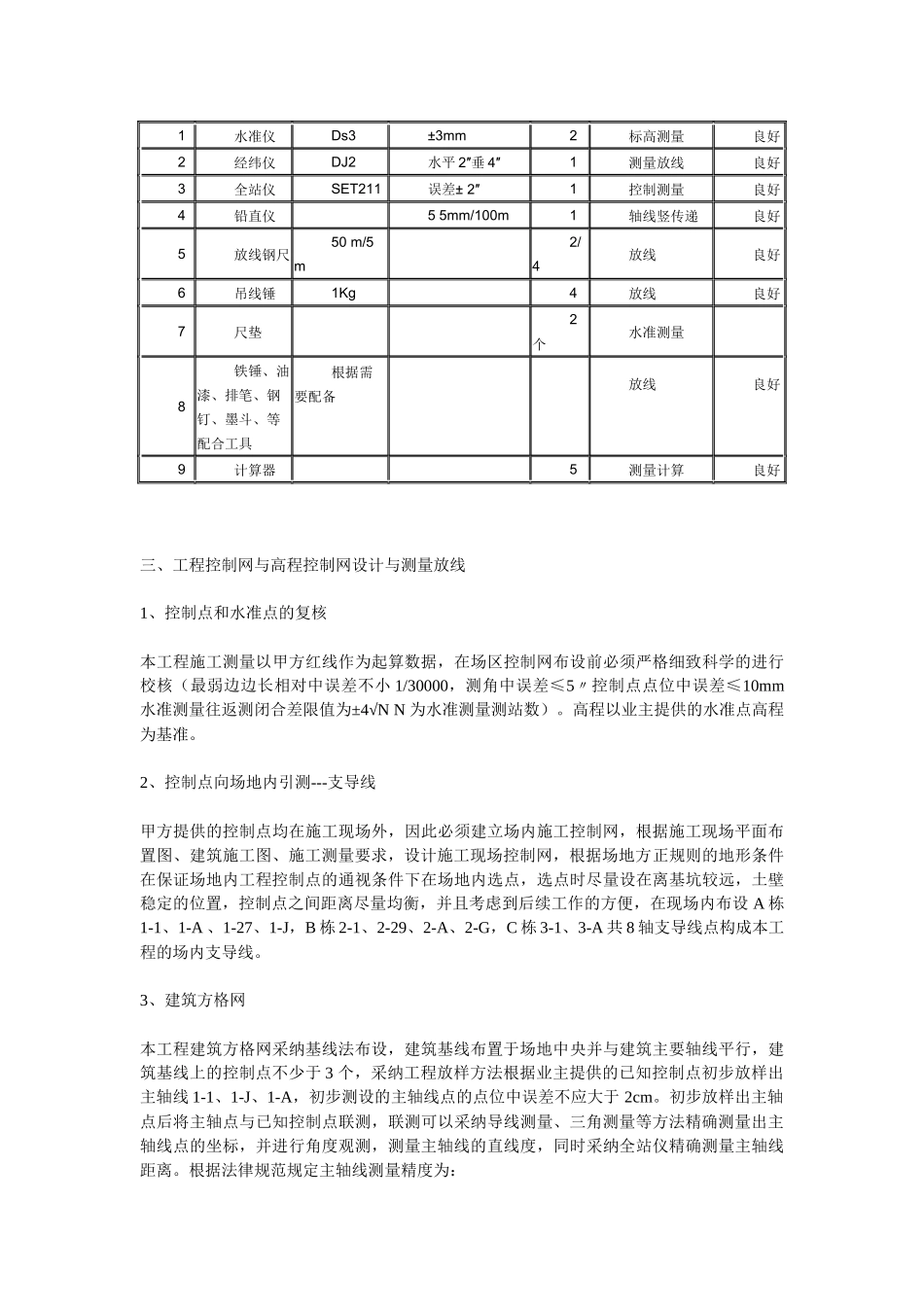 高层建筑施工测量方案_第3页