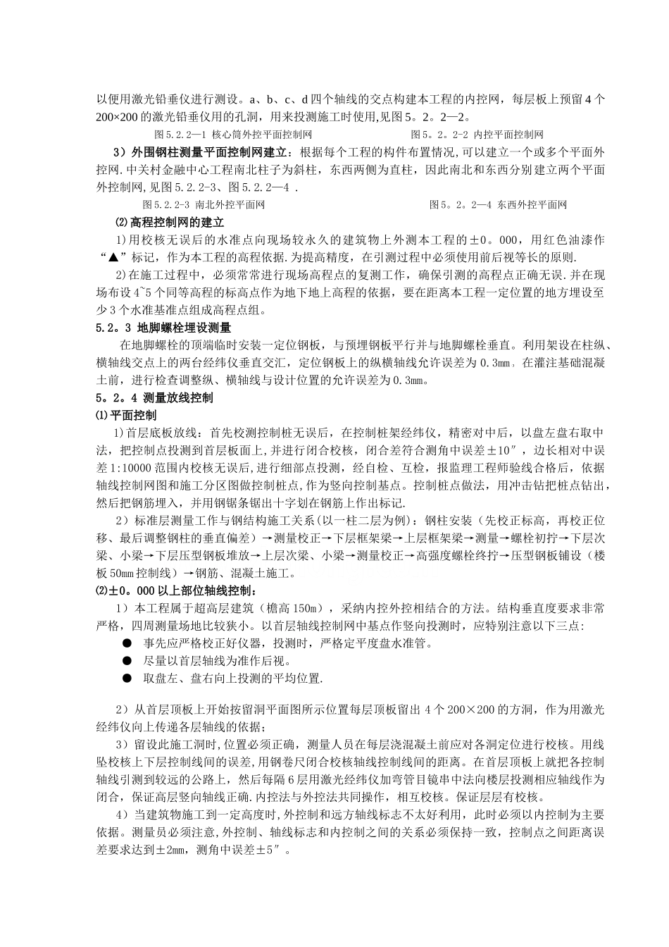 高层钢结构施工测量放线工法-secret_第2页