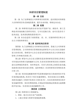 高新-项目管理制度