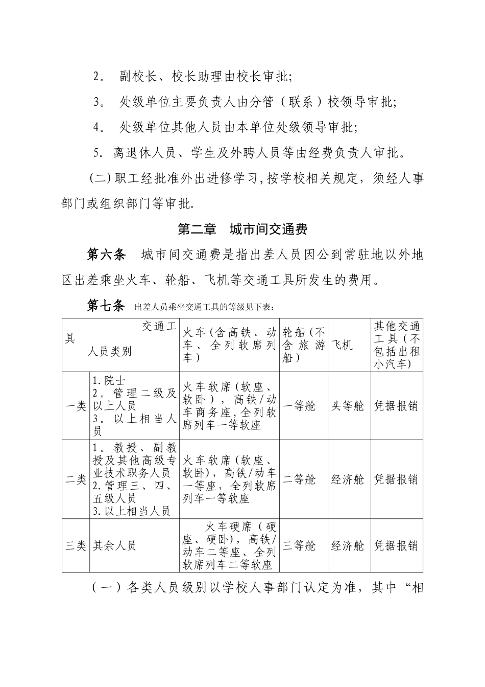 高校差旅费管理办法_第3页