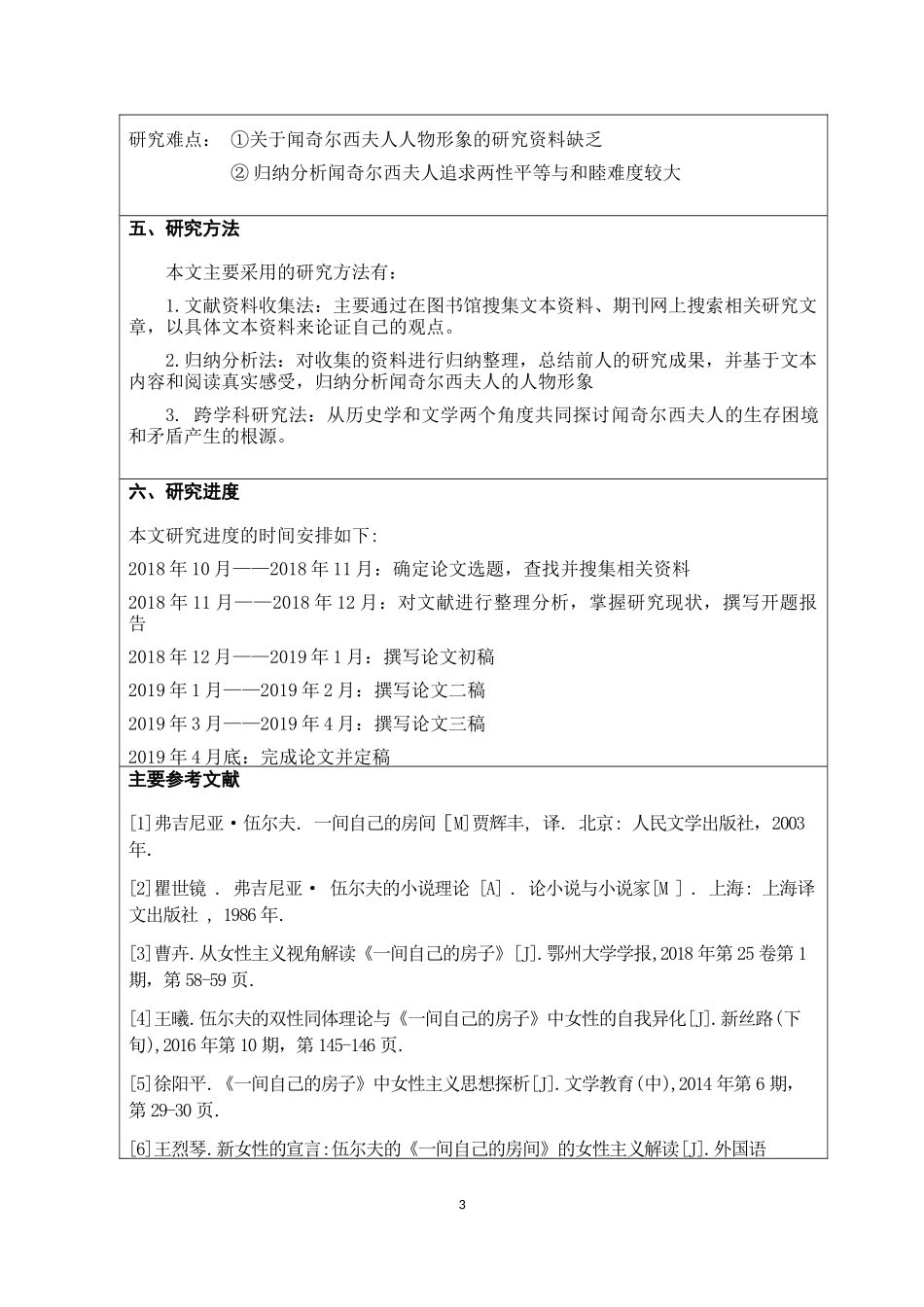试析《一间自己的房子》中闻奇尔西夫人的写作困境汉语言文学开题报告和论文论文_第3页