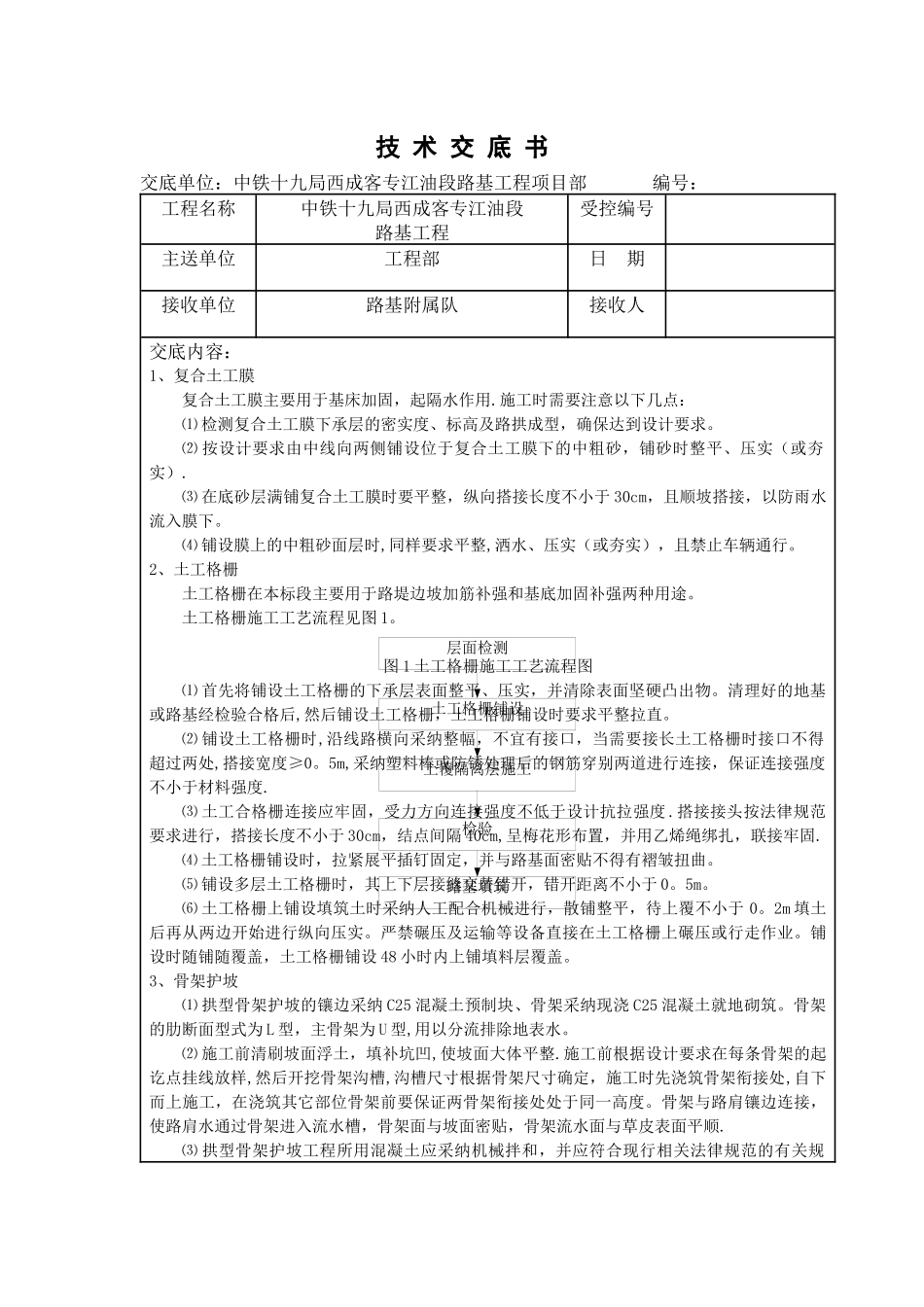 高铁路基施工技术交底--附属_第1页
