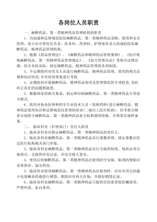 麻醉、精神药品处方权管理制度