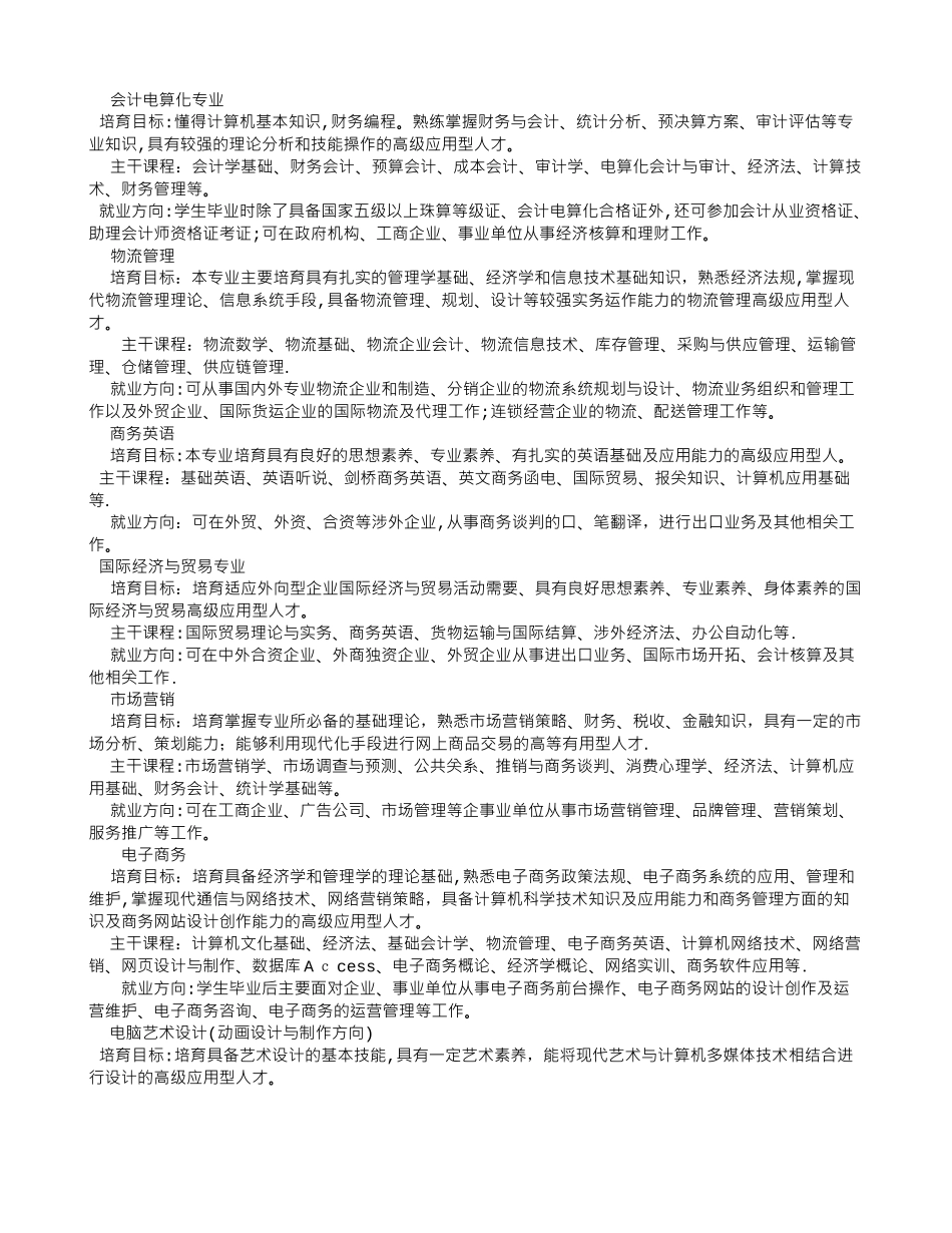 黔南职院2024年招生专业介绍_第2页