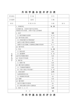 齐齐哈尔医学院-临床技能考核表
