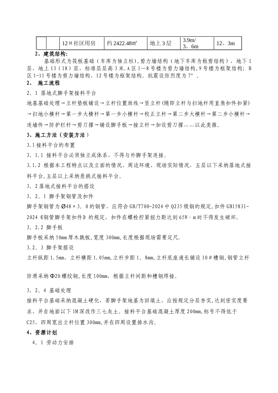 龙池西锦二期工程项目-落地卸料平台搭设施工方案_第2页