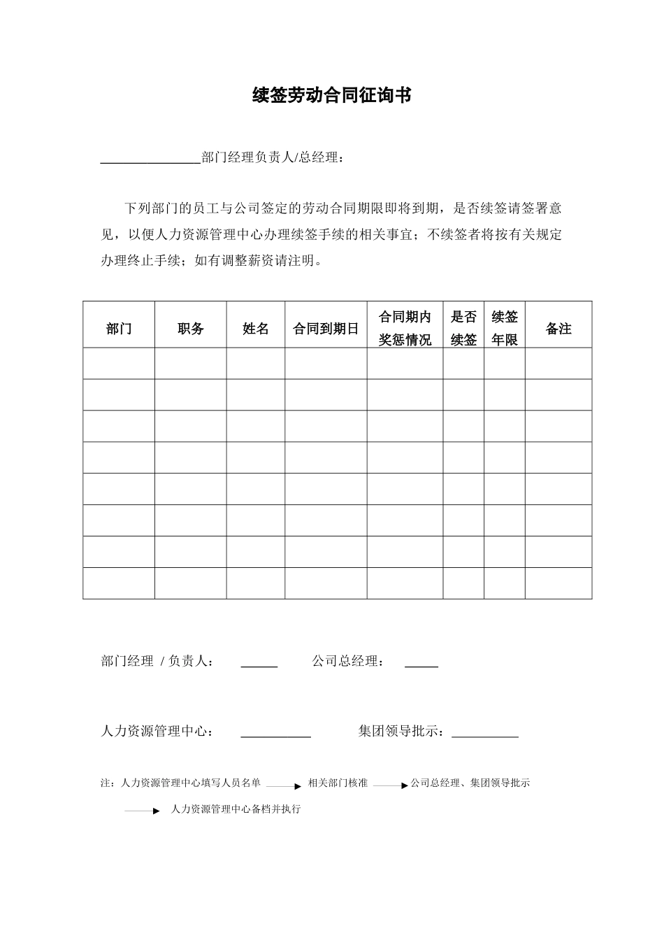 07续签合同征询书_第1页