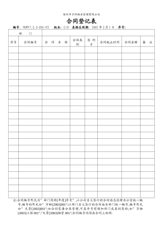 7.2.2-Z01-F2 合同登记表