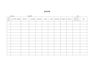 ECF003合同台帐