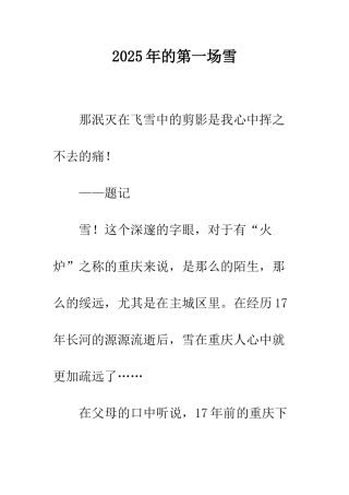 2008年的第一场雪-1
