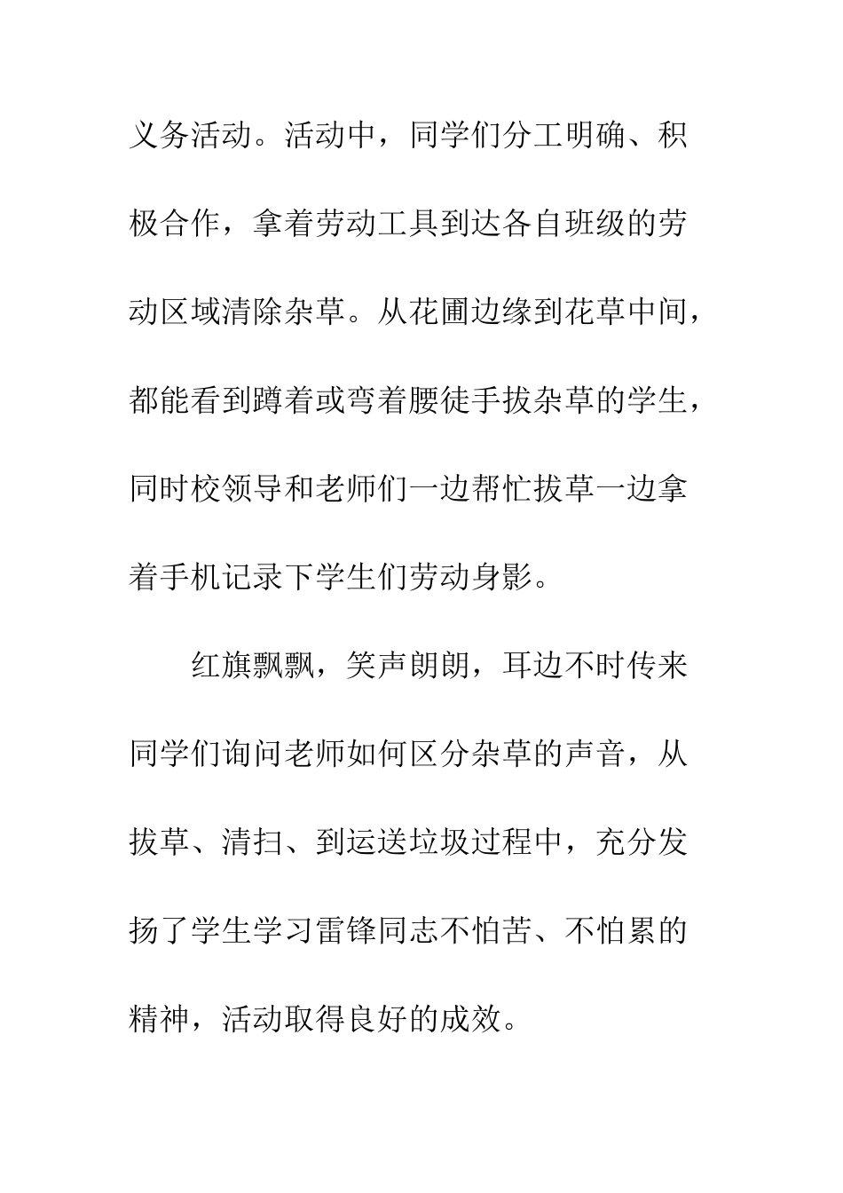 2025学校开展学习雷锋精神活动总结_第3页