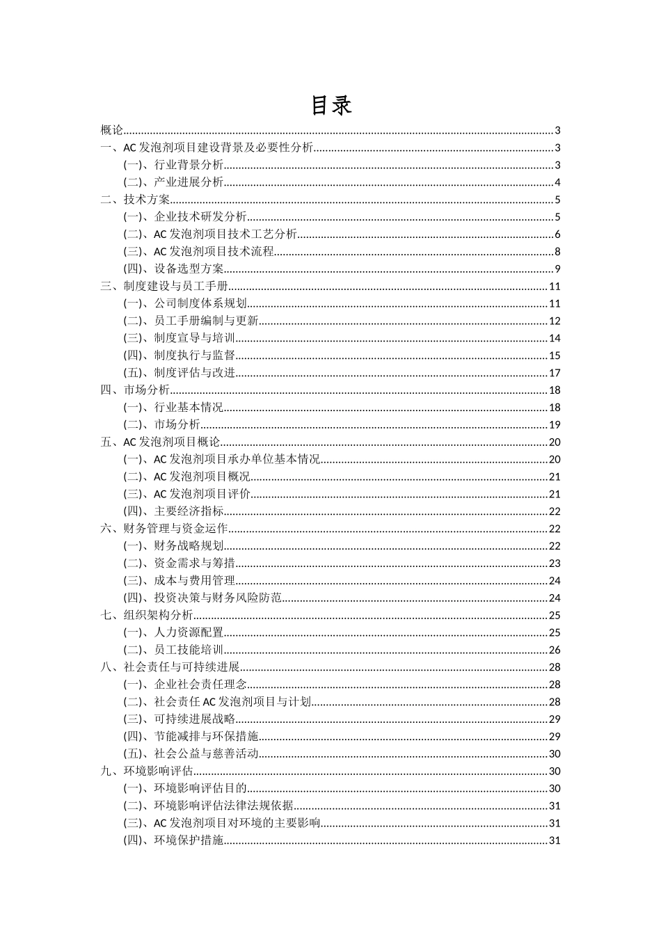 2025年AC发泡剂项目投资分析及可行性报告_第2页