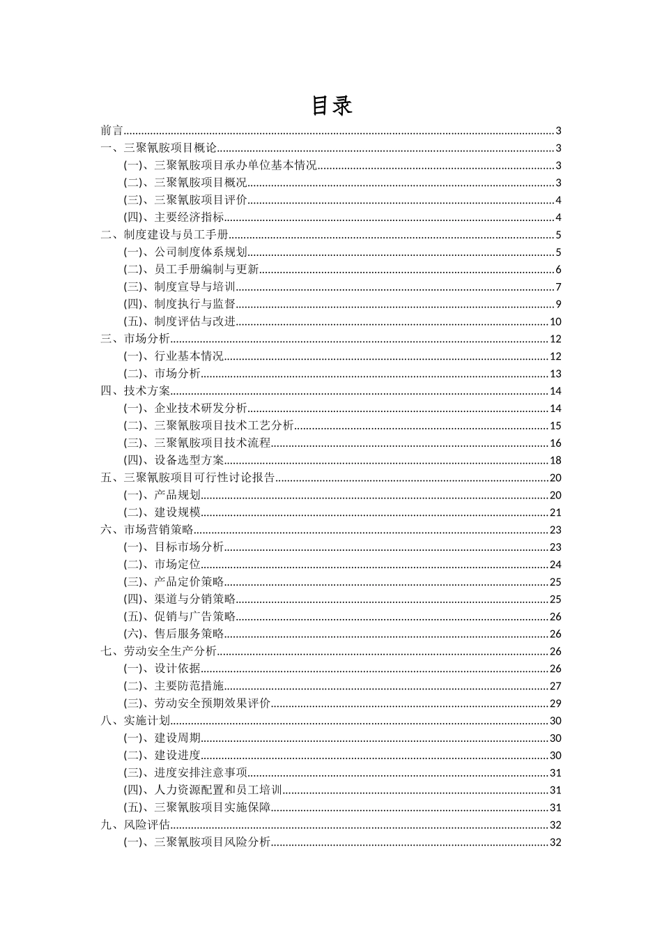 2025年三聚氰胺项目可行性研究报告_第2页