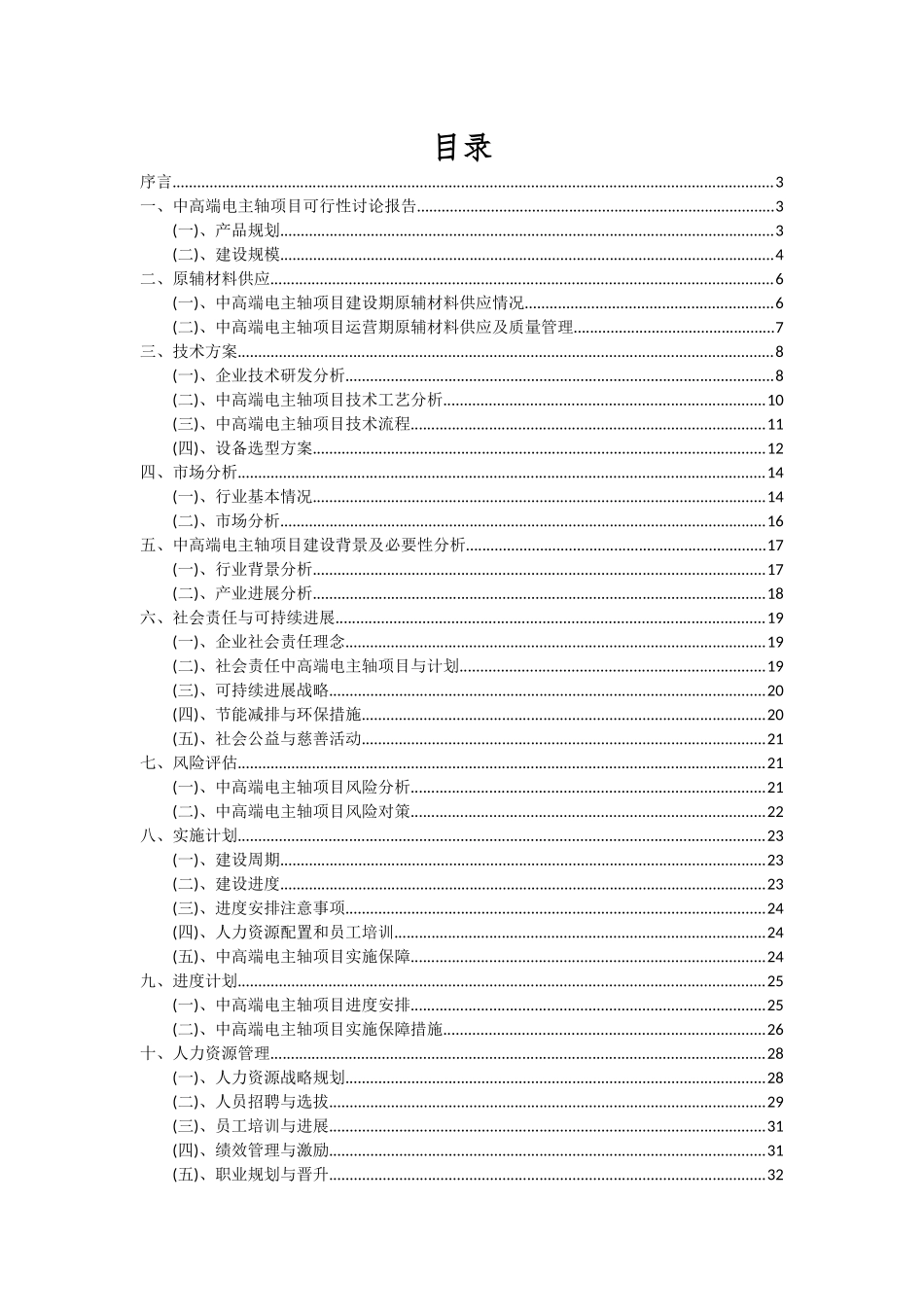 2025年中高端电主轴项目可行性研究报告_第2页