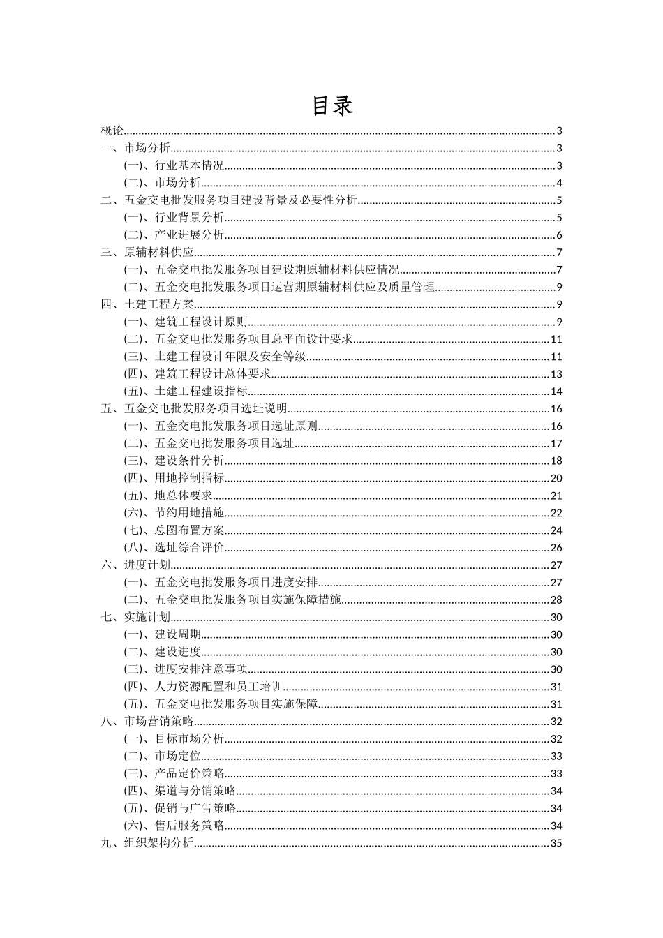 2025年五金交电批发服务项目可行性分析报告_第2页