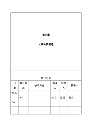 VANKE-HR-D005人事合同管理