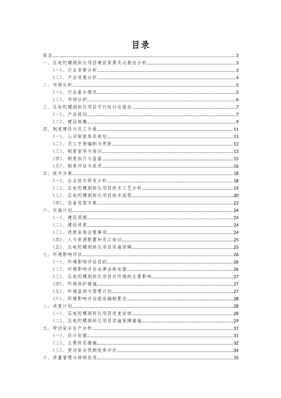 2025年压电陀螺测斜仪项目投资分析及可行性报告_第2页