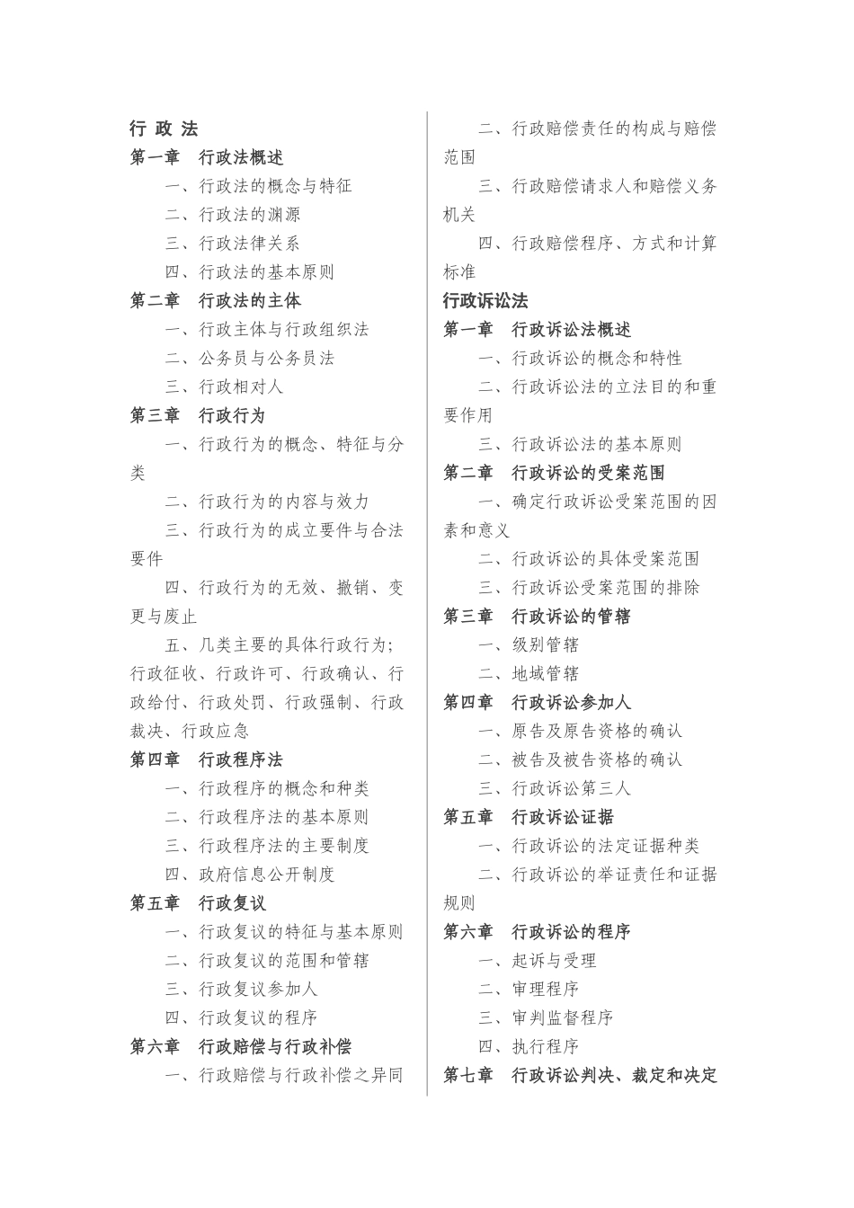 XXXX安徽公务员法律考试大纲_第2页