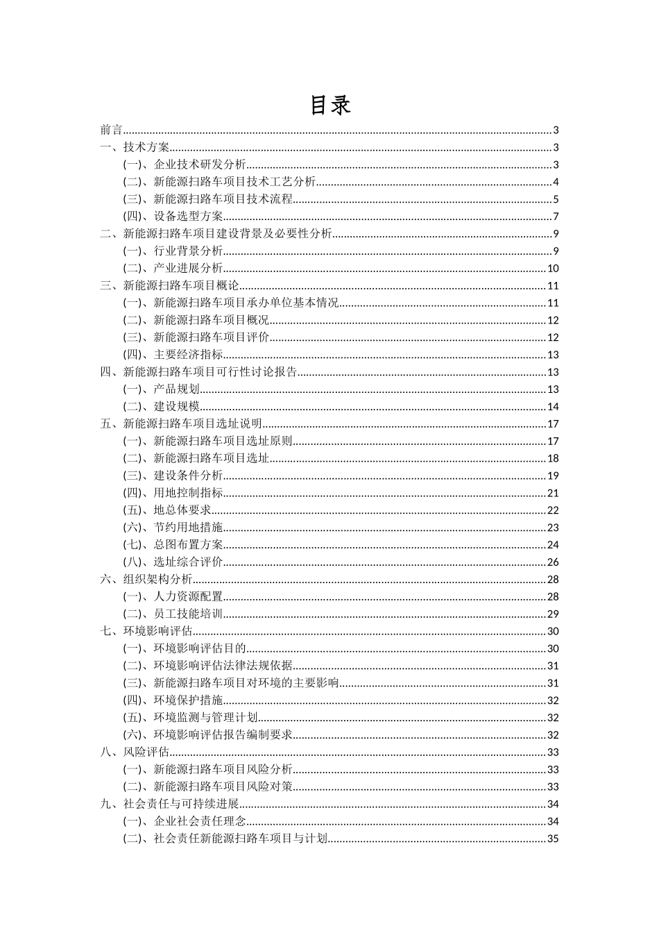 2025年新能源扫路车项目投资分析及可行性报告_第2页