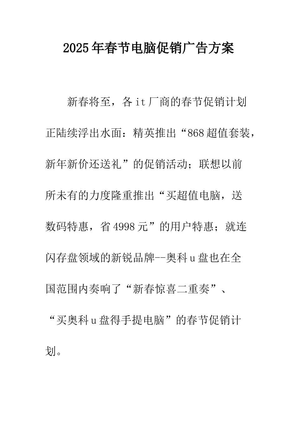 2025年春节电脑促销广告方案_第1页
