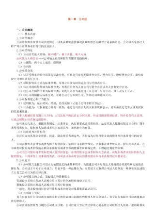 XXXX年法律教育网基础班商法-汪华亮讲义