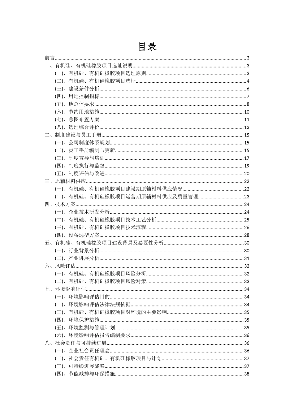 2025年有机硅、有机硅橡胶项目投资分析及可行性报告_第2页
