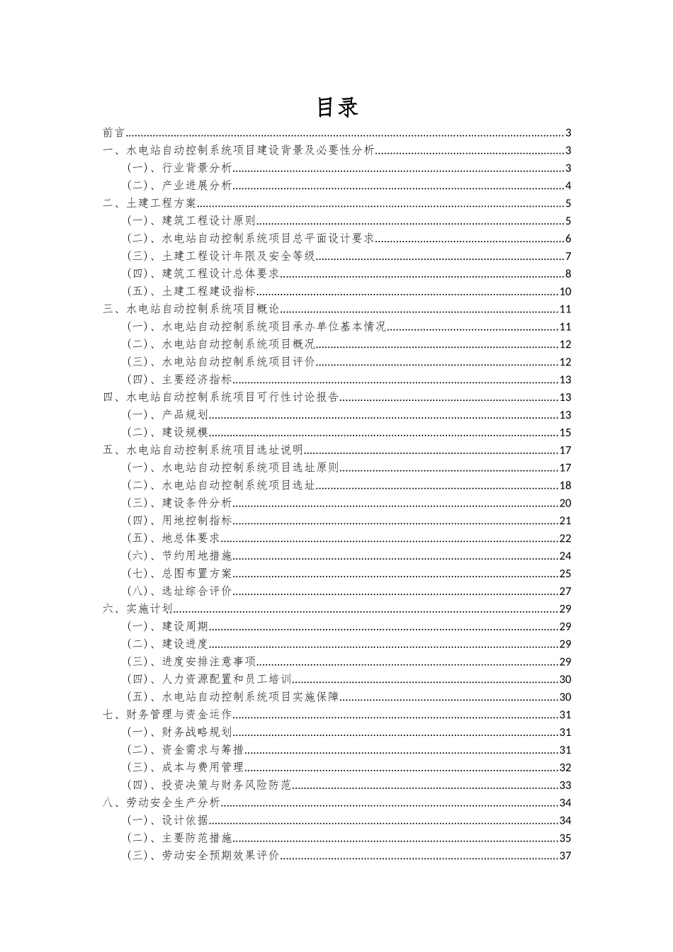 2025年水电站自动控制系统项目可行性分析报告_第2页