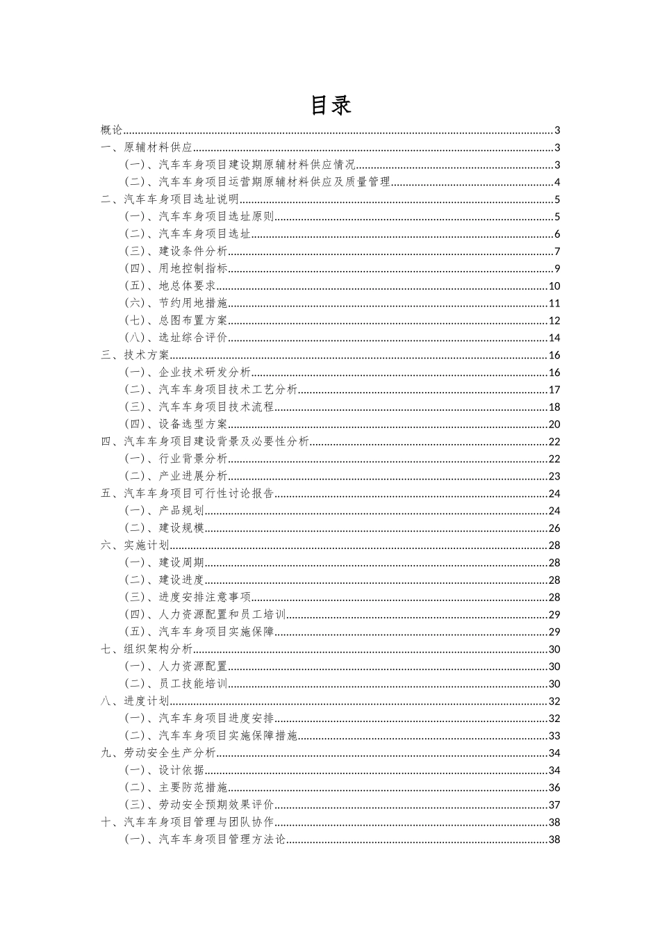 2025年汽车车身项目可行性分析报告_第2页