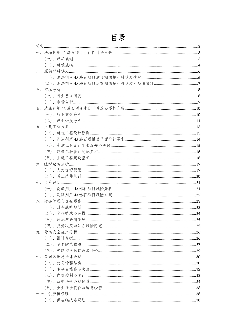 2025年洗涤剂用4A沸石项目可行性分析报告_第2页