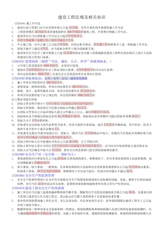 XXXX年建设工程法规及相关知识时间统计