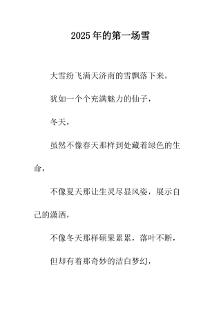 2025年的第一场雪-2