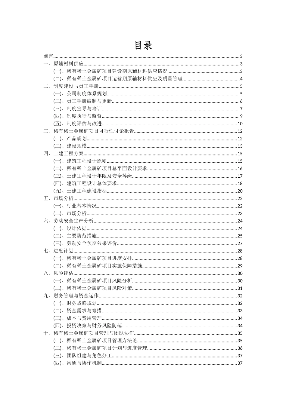 2025年稀有稀土金属矿项目可行性分析报告_第2页