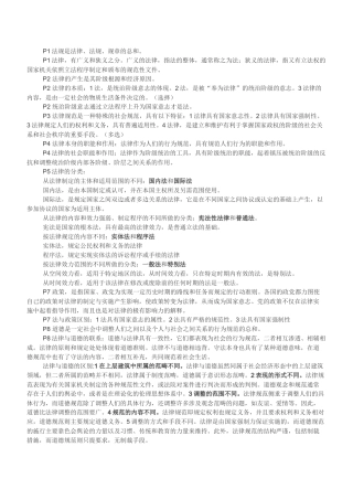 《导游法规知识》整理汇总