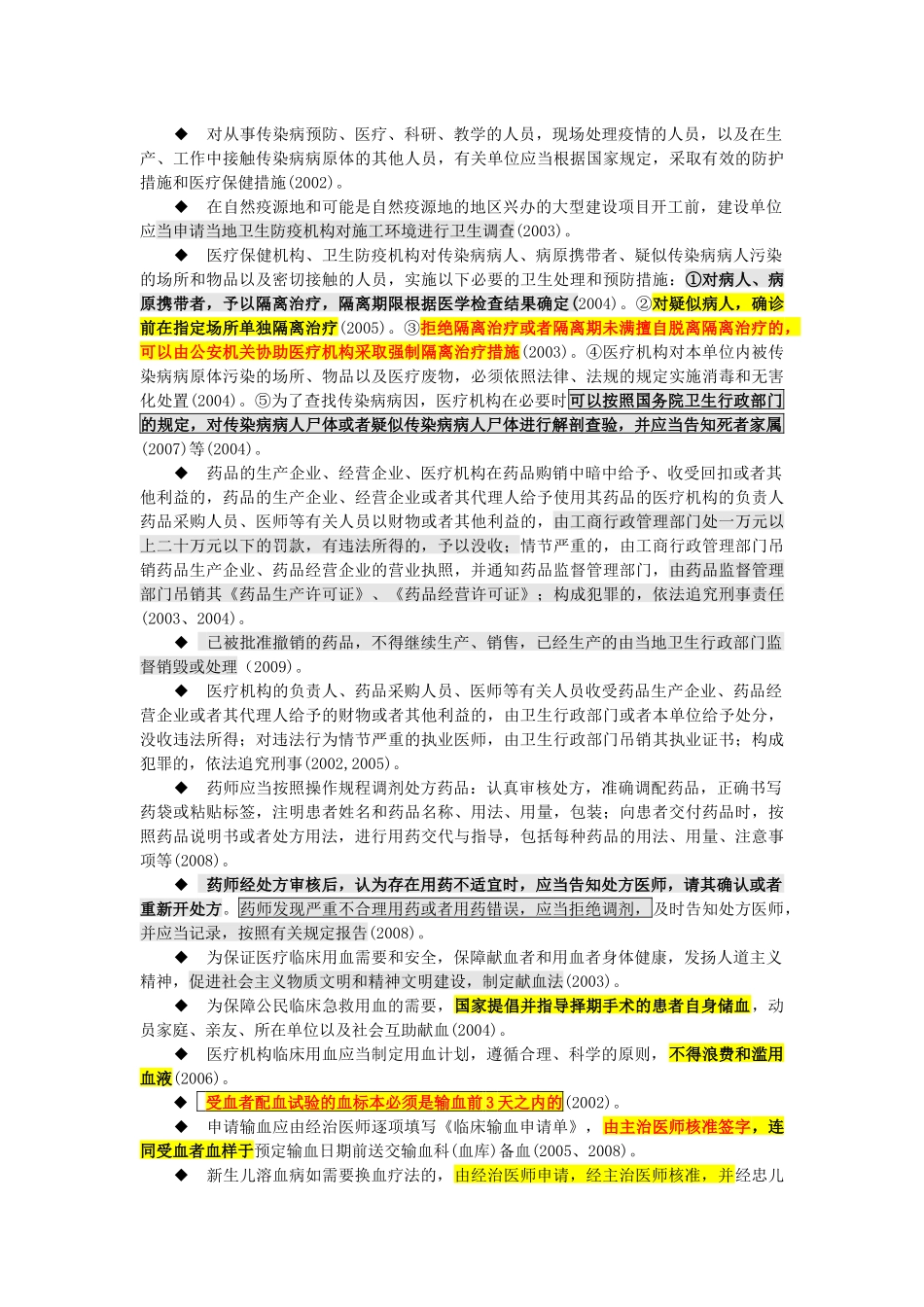 XX年执业医师考试重点卫生法规[1][2]_第3页
