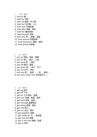初中英语常考必背的375个重点短语