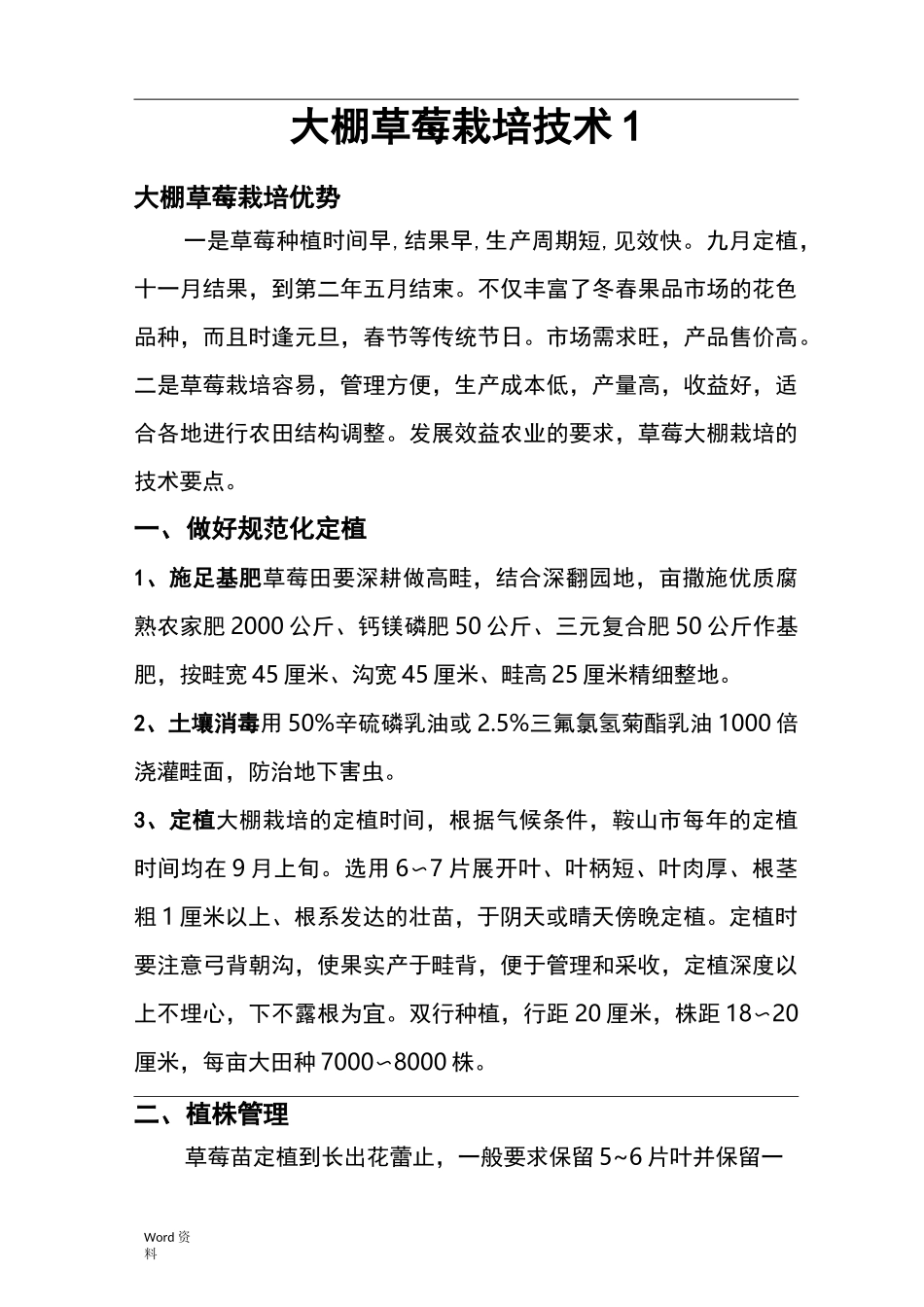 温室草莓种植技术总结_第1页