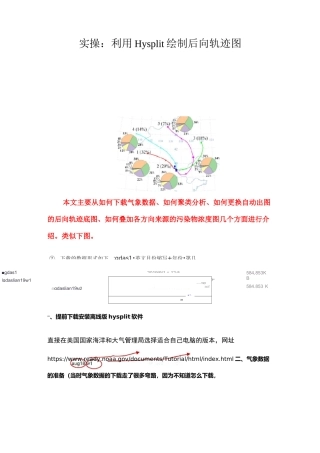 实操：hysplit后向轨迹模型