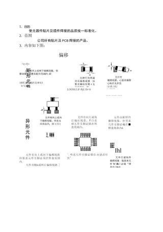 电子元器件贴片及接插件焊接检验标准