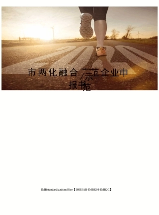 市两化融合示范企业申报书