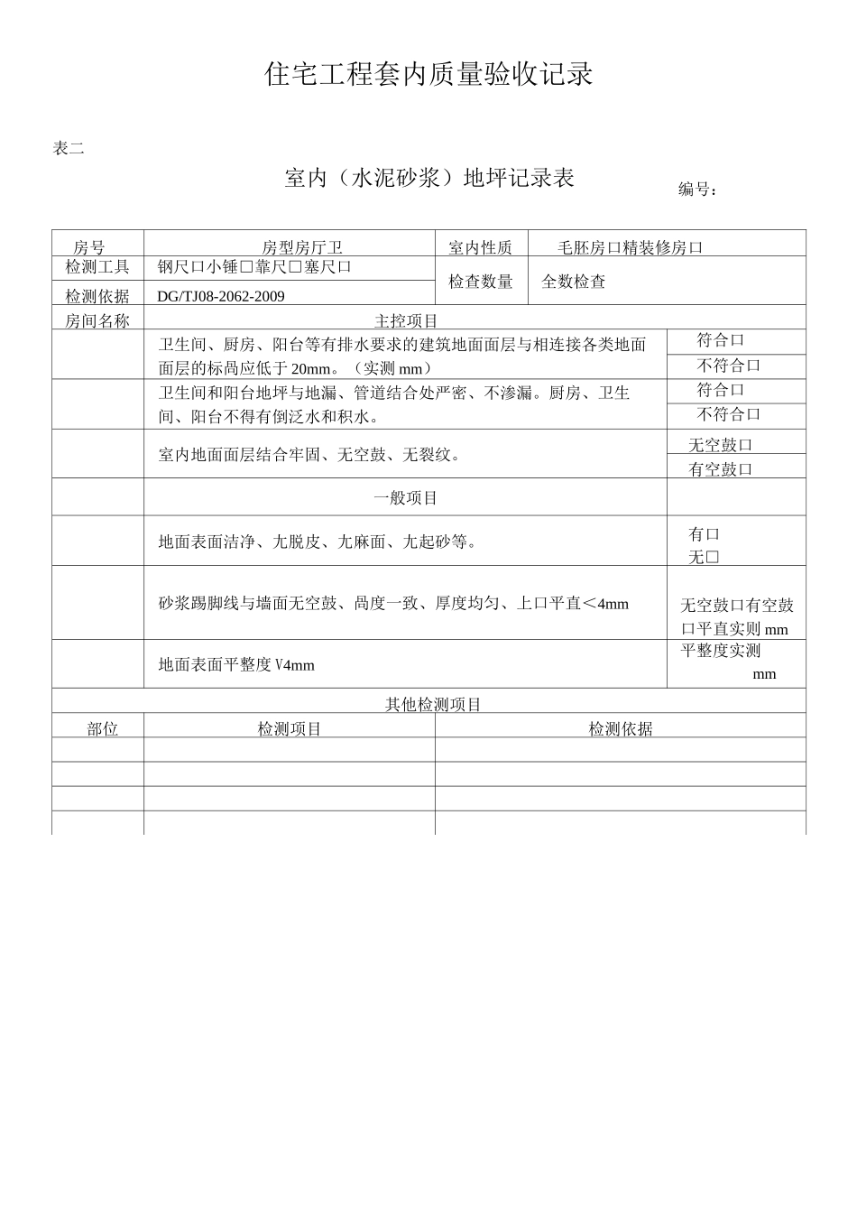 建筑尺寸(净高、净宽、对角)记录_第2页